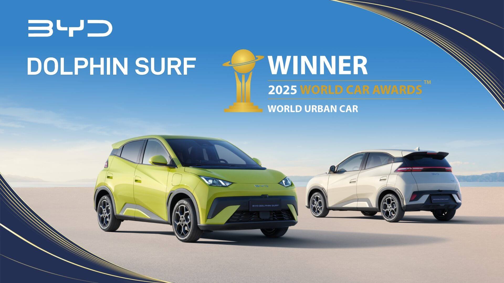 BYD Dolphin Surf wint de titel "World Urban Car" bij de WCA 2025